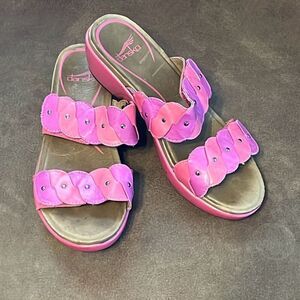 Dansko Dee Sandals Womens Adjustable Wedge Slide Slip On Size 37